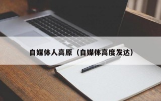 自媒体人高原（自媒体高度发达）